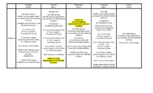 Grade 12 Schedules.